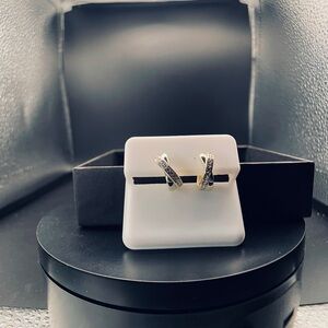 Gold and Silver Hoop Earrings